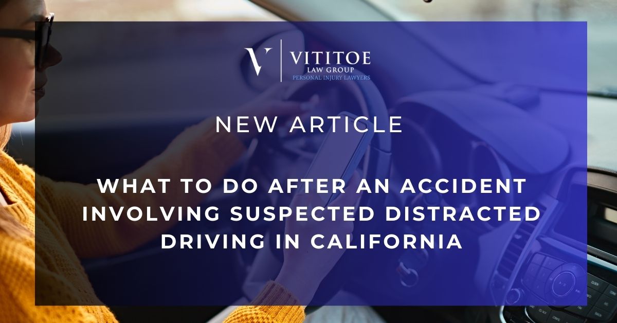 It only takes 5 seconds of distraction to change someone’s life.

If the driver who hit you was texting or distracted, the evidence you gather right after the crash could make a difference in your case.

Read more: vititoelawgroup.com/what-to-do-aft…