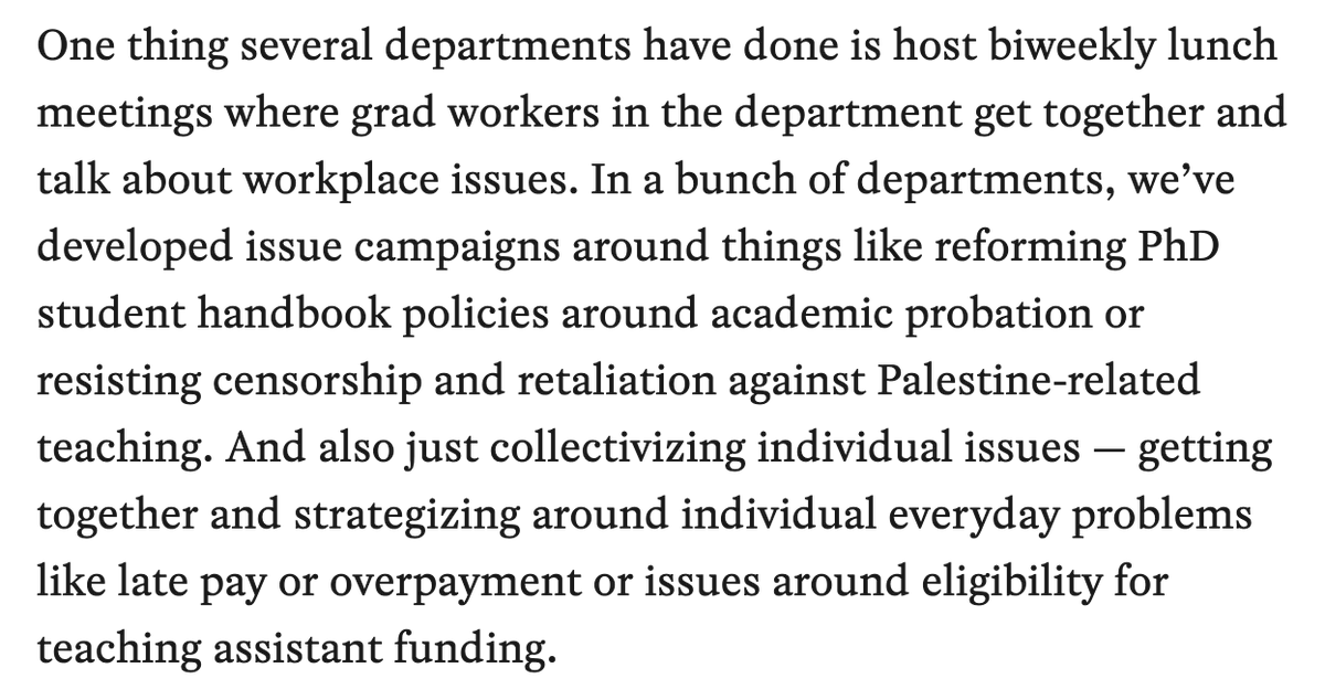 DSACommunists's tweet photo. Extremely insightful discussions in this interview about how these workers developed the capacity to strike: "We’ve developed a network that’s focused on developing organization at the level of the department or the lab or the work site" https://t.co/MyGgH8flRJ
