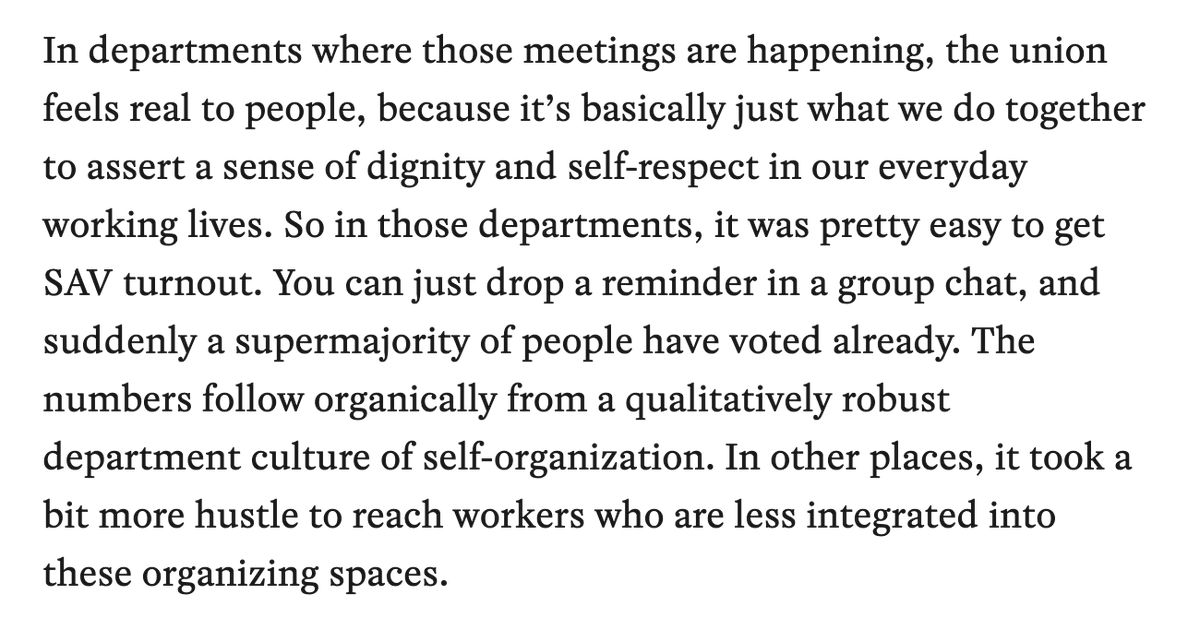 DSACommunists's tweet photo. Extremely insightful discussions in this interview about how these workers developed the capacity to strike: "We’ve developed a network that’s focused on developing organization at the level of the department or the lab or the work site" https://t.co/MyGgH8flRJ
