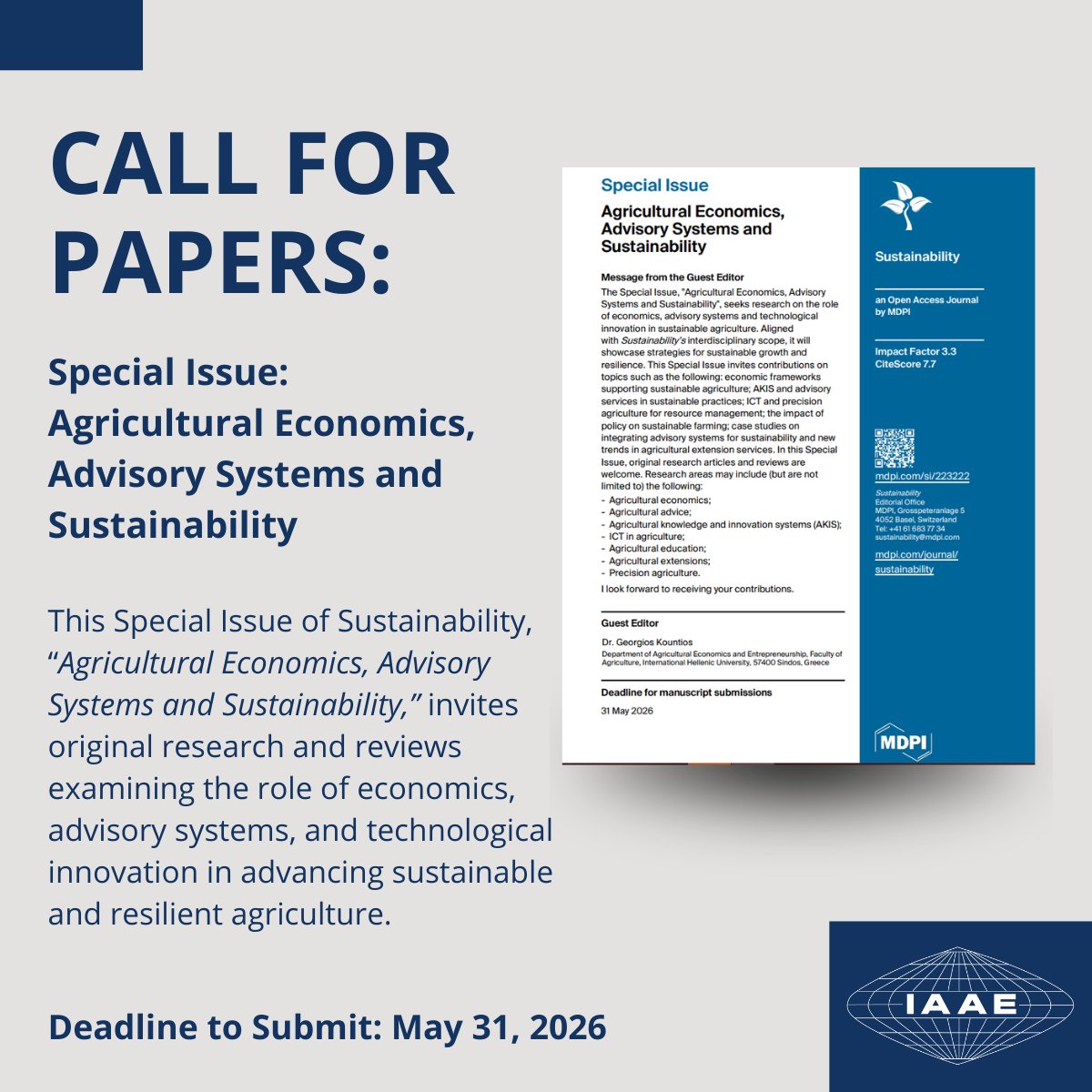 Int. Association of Agricultural Economists tweet media