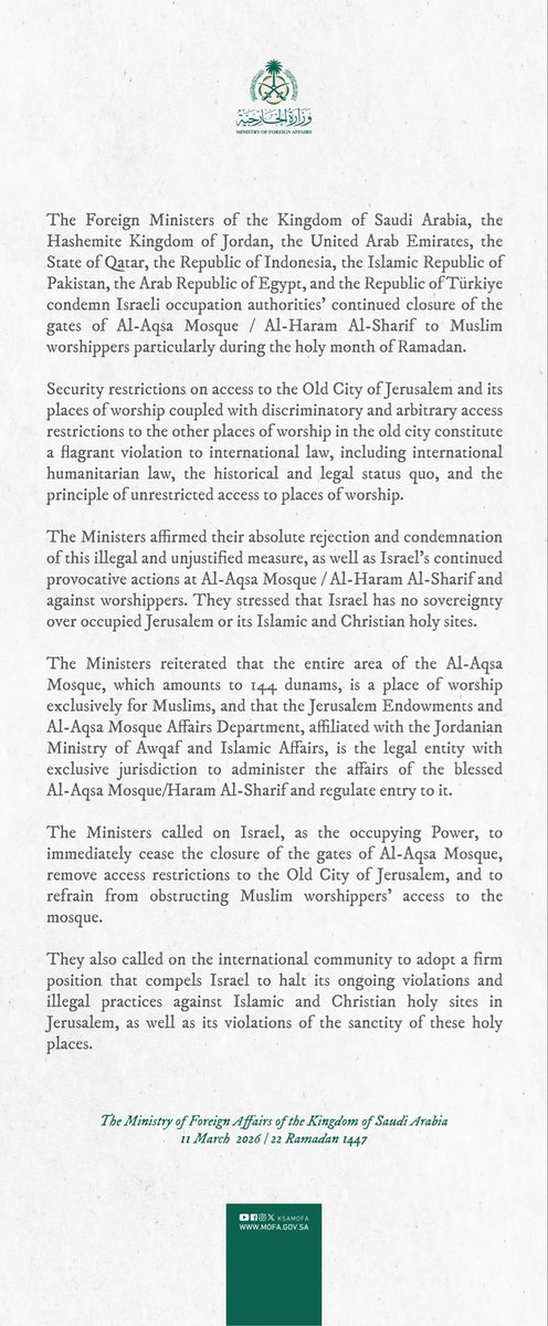 Foreign Ministry 🇸🇦 tweet media