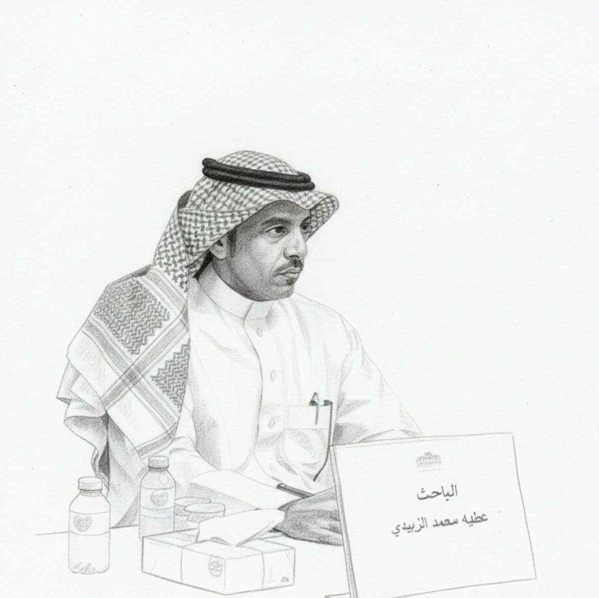 A5____5's tweet photo. @Asd00126 
تشرفت برسم لوحه فنيه الدكتور عطية الزبيدي
 يارب يشوفها وتنال اعجابه ويسوي رتويت، 
وان شاء الله يعطيني هديه بسيطه ويشجعني. https://t.co/VvSXScsa5y