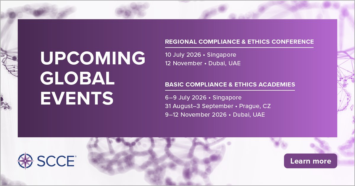 Society of Corporate Compliance and Ethics (SCCE)® tweet media