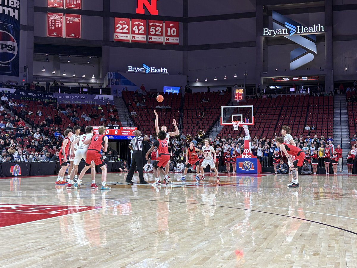 We are at the Vault in Lincoln for some Class A state boys basketball today. In this first game, it’s No. 1-seed Westside (23-4) versus No. 8-seed Lincoln High (16-8).