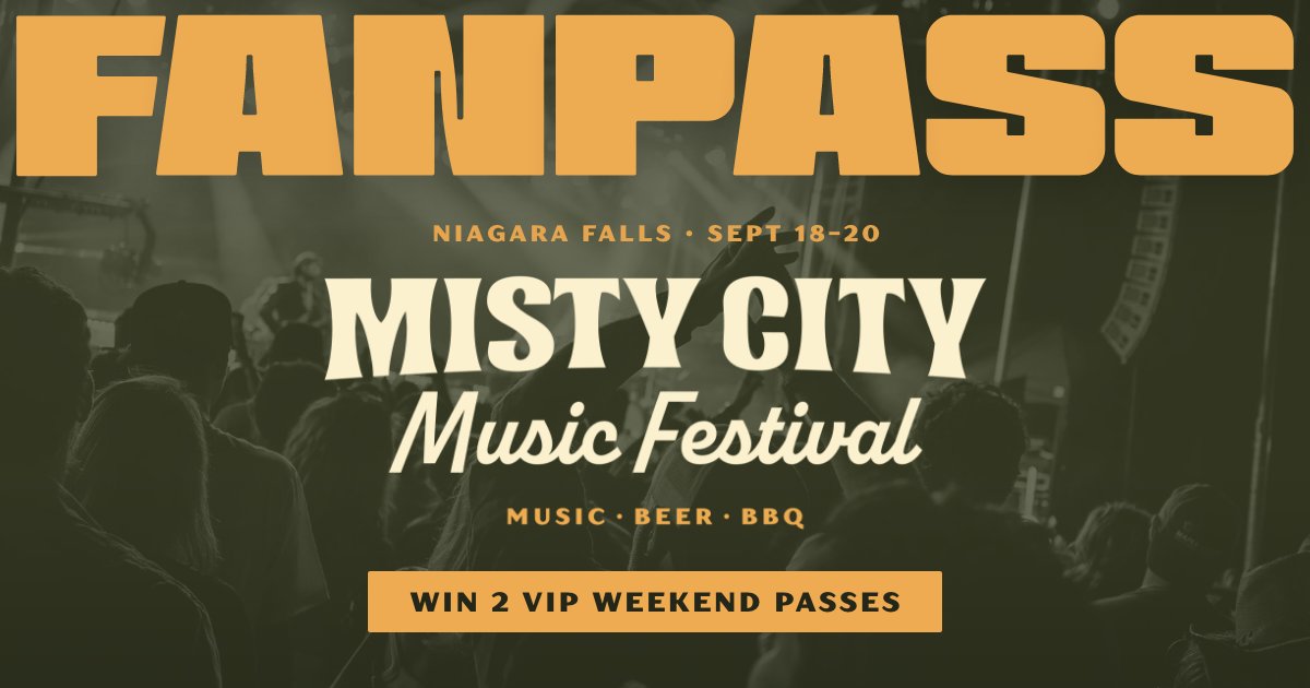 CanadianNewcom1's tweet photo. NEW FESTIVAL DROP: 2 VIP passes to Misty City Music Festival in Niagara Falls, Canada September 18-20 🎟️🎟️

Who’s ready for three full days of country music, beer, and BBQ? 🤠 Full lineup will be revealed soon!

Enter now: https://t.co/9OtDMOxaij https://t.co/g5nnc9wJNJ