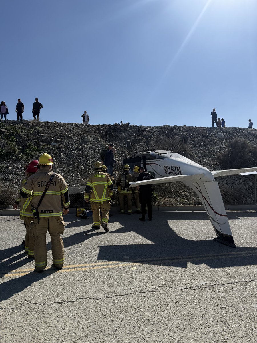 Fire crews at crash site