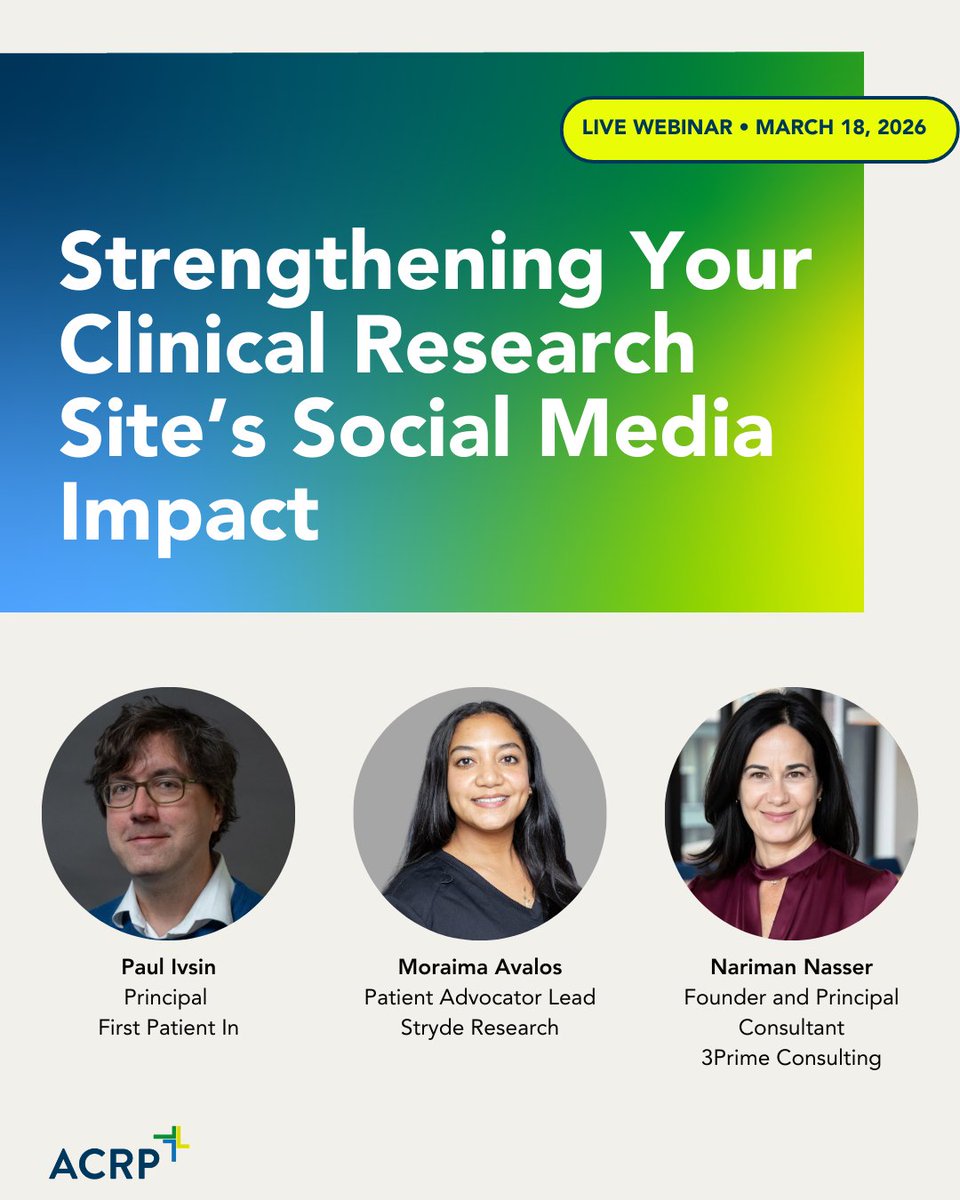 ACRP - Assoc. of Clinical Research Profession tweet media