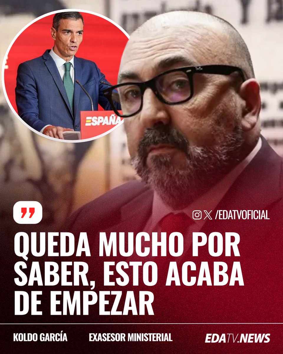 edatvoficial's tweet photo. ‼️🇪🇸 | #URGENTE Koldo García advierte al Gobierno de Pedro Sánchez desde la cárcel: "Queda mucho por saber, esto acaba de empezar". https://t.co/1bOSaYdgZu