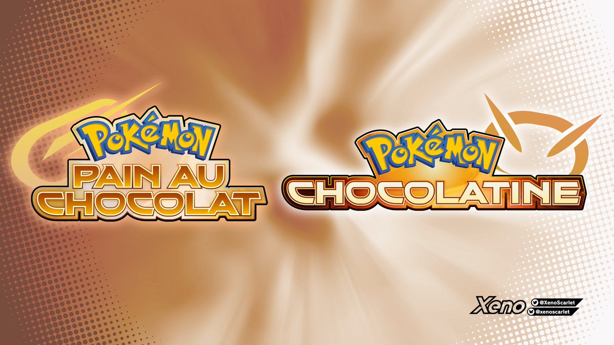 In France there's a sort of debate about a specific pastry that is called either "pain au chocolat" or "chocolatine"

So I turned them into Pokémon logos