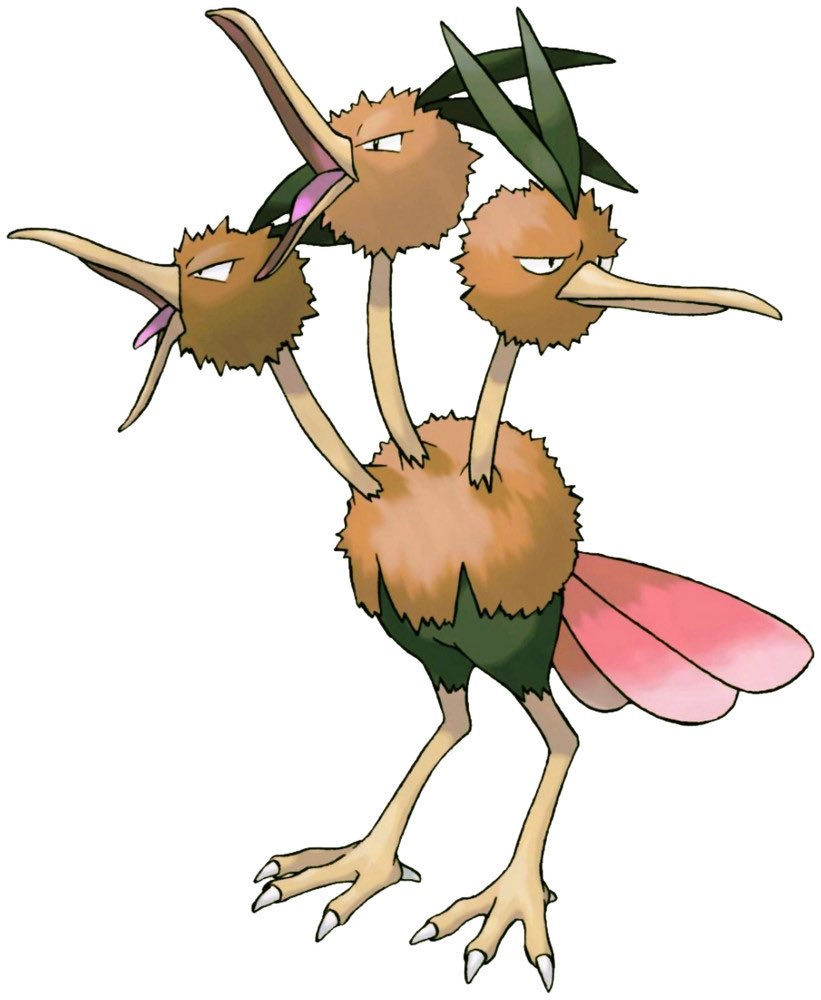 This pokemon reminded me The three headed rolf 

Hello ed boys
Many doors yes?
Too much more, couch potato ed boys like yourself