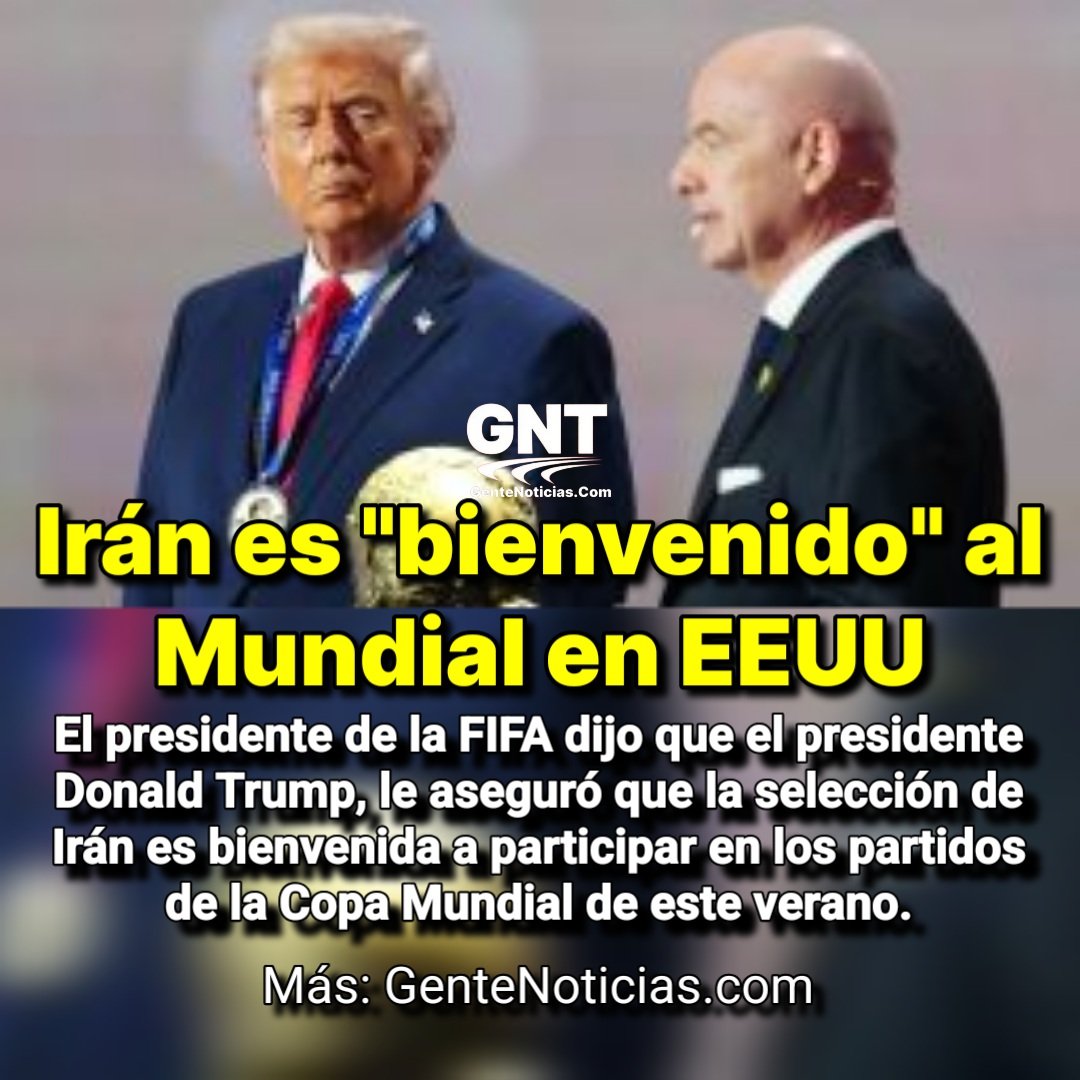 Irán "es bienvenido" a competir en el Mundial en EEUU

Infantino dijo que se reunió el martes con Trump y discutieron los preparativos para el torneo, que comienza en junio, así como la clasificación del equipo iraní para el evento. Más: GenteNoticias.com
