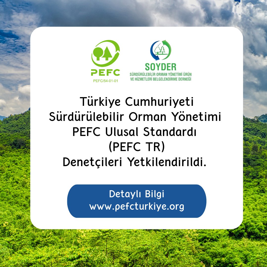PEFC_Turkiye's tweet photo. PEFC-TR Sürdürülebilir Orman Yönetimi (SFM) Denetçi Eğitimi Programı başarıyla tamamlanmıştır.

Gerçekleştirilen eğitim  ve uygulama sınavı süreçlerinin ardından 8 aday PEFC-TR Denetçisi olarak sertifikalandırılmış ve PEFC Türkiye Denetçi Siciline kaydedilmiştir.
@PEFC 
@turkak https://t.co/3vMa8gDrav
