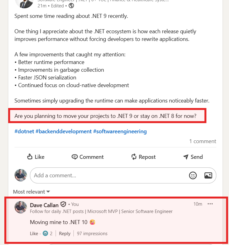 Dave Callan | dotnet tweet media