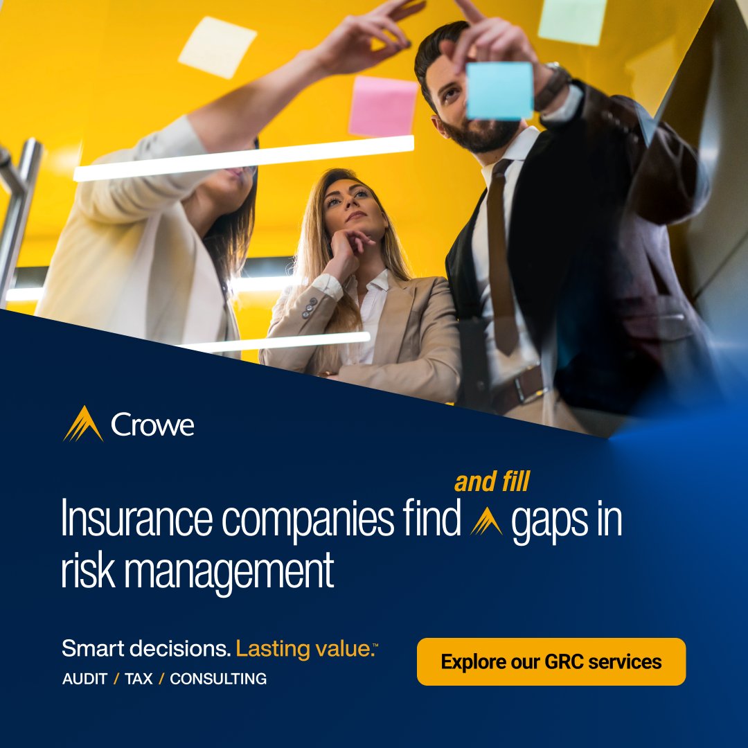 CroweUSA's tweet photo. Avoid risk pitfalls. Our experienced team of industry specialists can help your insurance company identify and address hidden issues. https://t.co/TFfbVSEKTq https://t.co/No0SG2bKa8