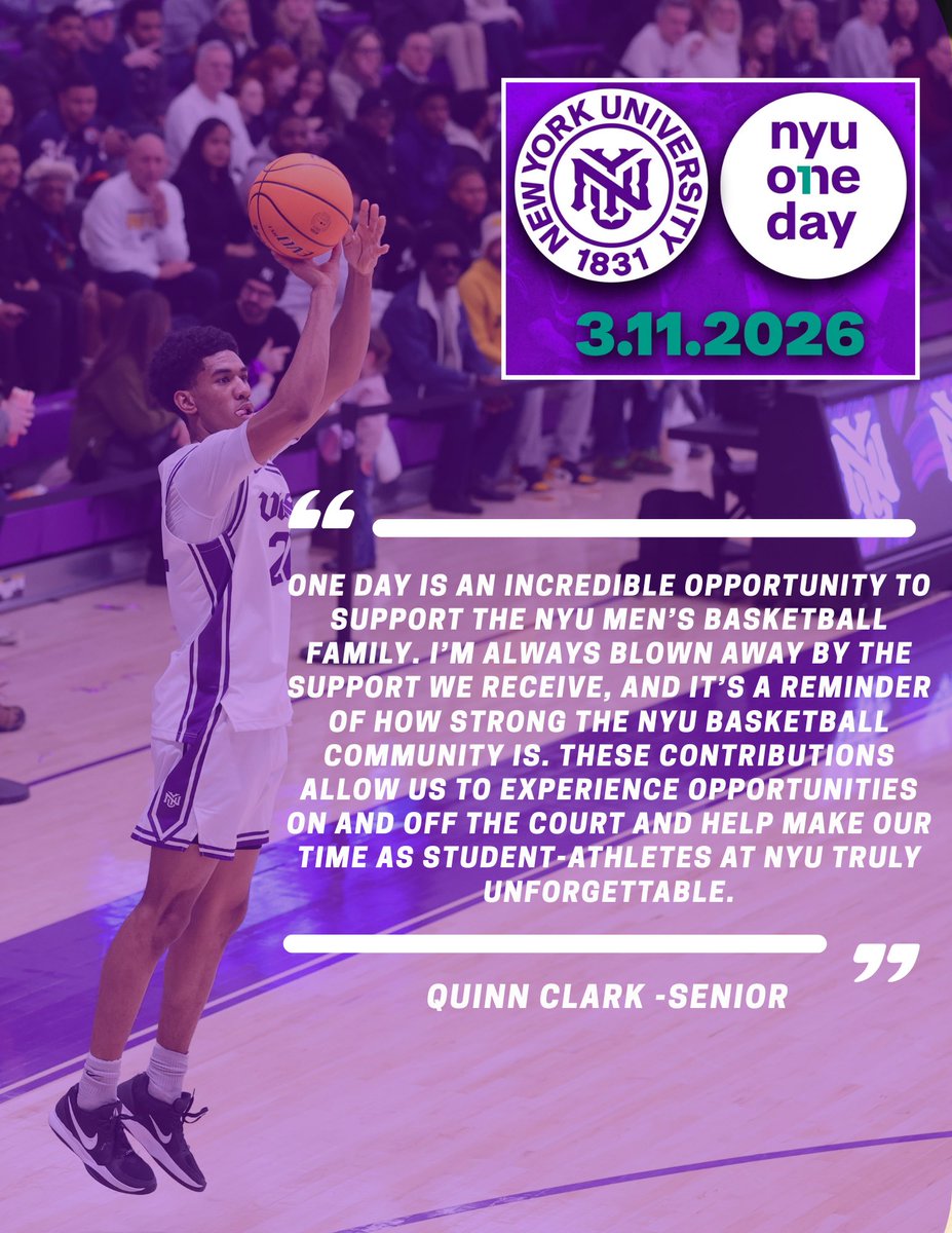 NYU Men’s Basketball tweet media