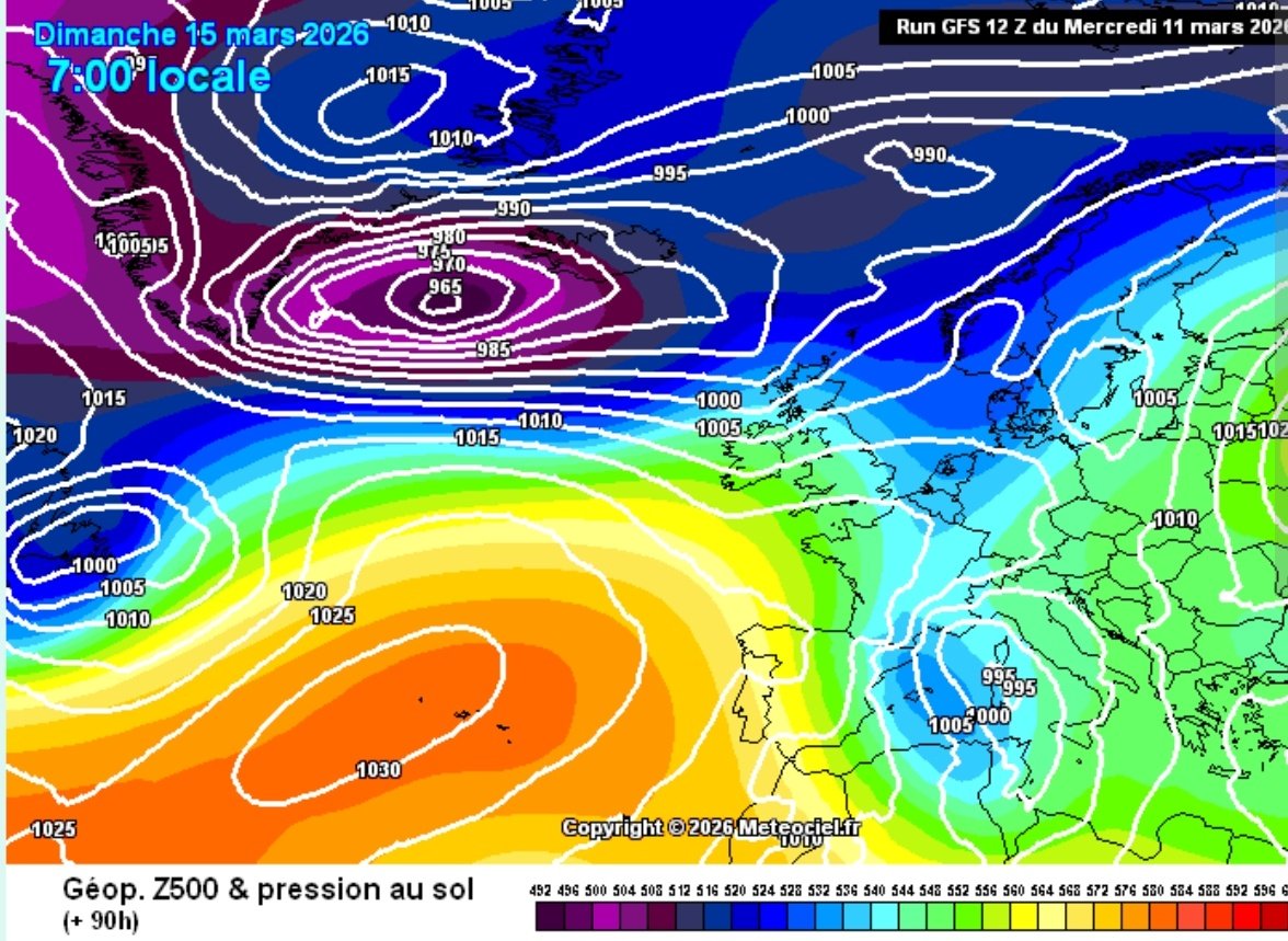 Navarmeteo_1411's tweet photo. 🧵 HILO INFORMATIVO | #Advección #Polar #Maritima (Episodio de N/NW) #Navarra (13/03 hasta el 16/03):
A partir de la tarde, tarde noche del viernes, debido a una configuración clásica de un anticiclon en #azores y otro en Rusia, permite entre medias que pueda descolgarse (...) https://t.co/T3qmHcqAWC