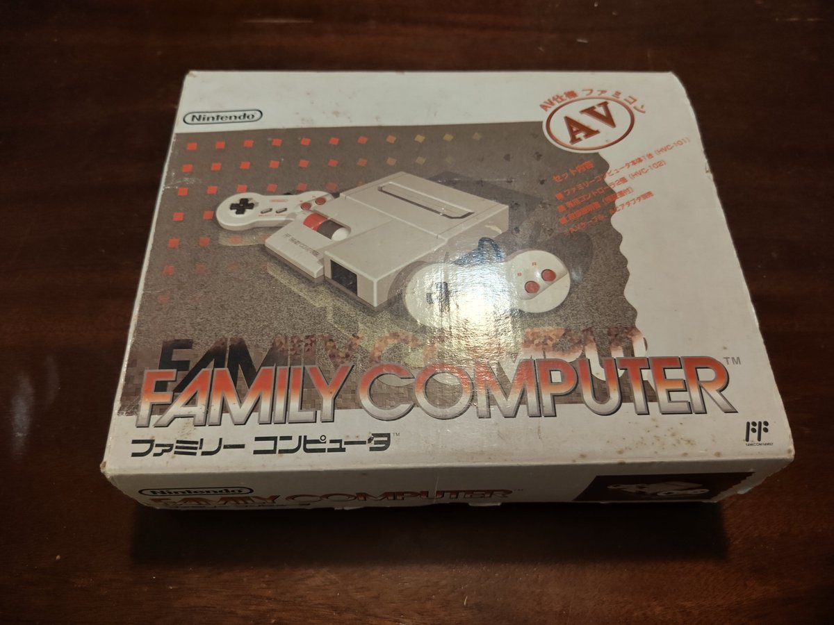 redherring32's tweet photo. Thanks to my Patreon members, I was able to grab a bargain of a boxed AV Famicom for $40! I will be using this motherboard to sand down and reverse engineer.

Keep an eye out for OpenTendo-HVCN.

(I wouldn't have gotten a boxed one, but it was cheaper than the loose units I saw.) https://t.co/uMhNC1wejc