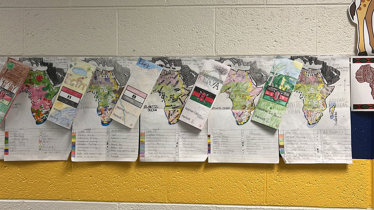 MsBlacknall's tweet image. Displaying all of the amazing things our students have been up to in the #CrossCurricular Africa Unit for
#ELA #SocialStudies 
Reimagine our views on Africa by addressing the stereotypes, researching the people and cultures, and changing the narrative❤️❤️‍🩹