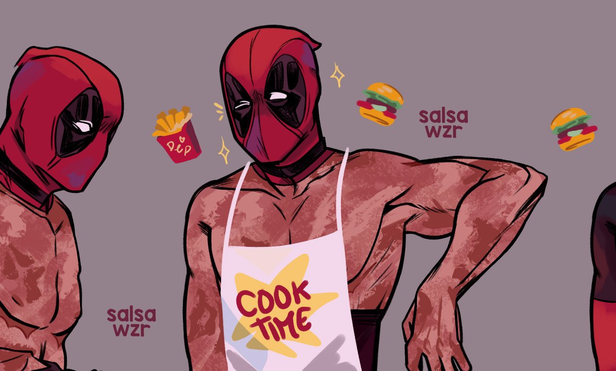 salsawzr's tweet image. cooking time 🍟🍔🍴art 2022
slightly suggestive*
#deadpool #fanart