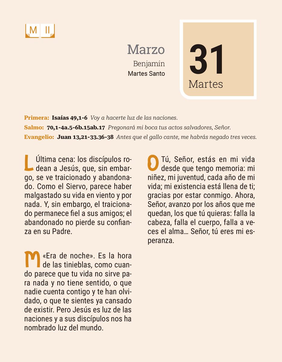 centrobiblicovd's tweet photo. LECTURA BÍBLICA
31 de marzo 2026
Editorial Verbo Divino

#PalabradeDios #LecturaBíblica #EditorialVerboDivino #Esperitualidad #sabiduriadivina #lectiodivina #Marzo https://t.co/BOSqMWI3Jz
