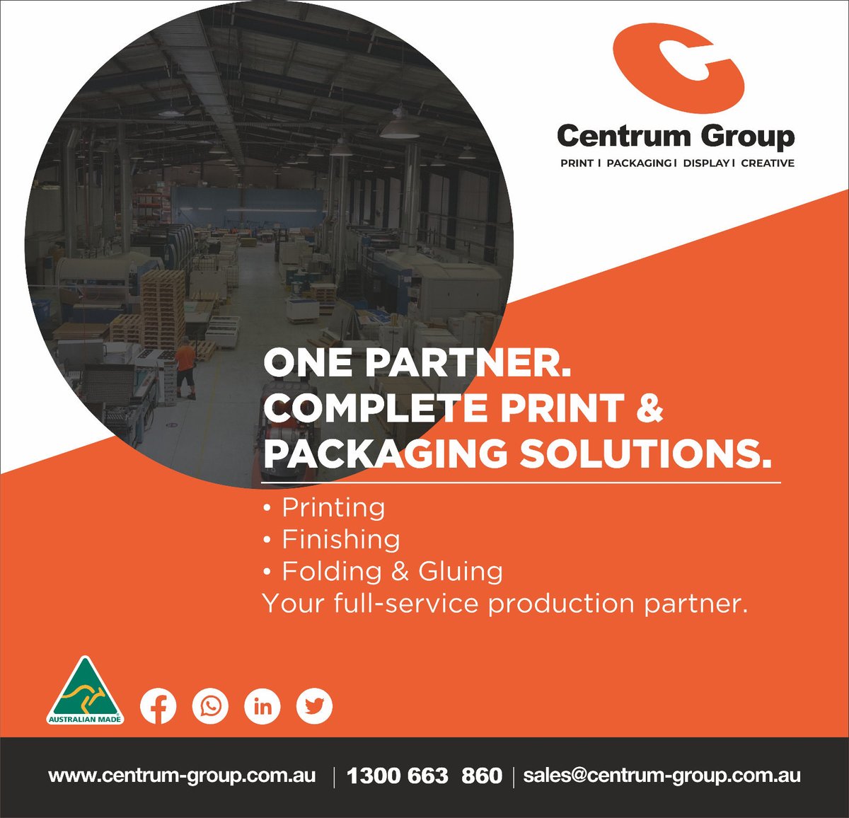 TheCentrumGroup's tweet image. One partner for all your print and packaging needs — printing, finishing, folding and gluing.
Streamlined workflows. Consistent quality. Complete solutions.

#PrintSolutions #PackagingProduction #OffsetPrinting