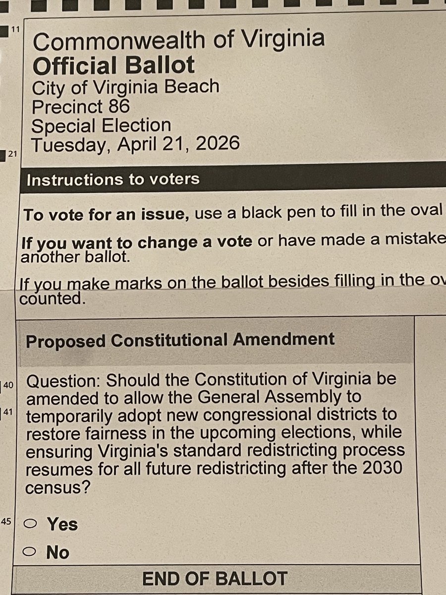 This is ridiculous.

Virginia’s ballot referendum is written in such a confusing and manipulative way.

Vote NO!