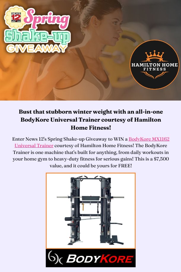 HamiltonHomeFit's tweet image. ENTER TO WIN FAM...ITS FREE! COURTESY OF YOURS TRULY  🔥💪💯 423-458-2453  @bodykore BodyKore Fitness Equipment

wdef.com/contests/sprin…

#news12chattanooga #hamiltonhomefitness #springgiveaway #fitness #universaltrainer #Bodykore #bodykorefitness #bodykorefitnessequipment