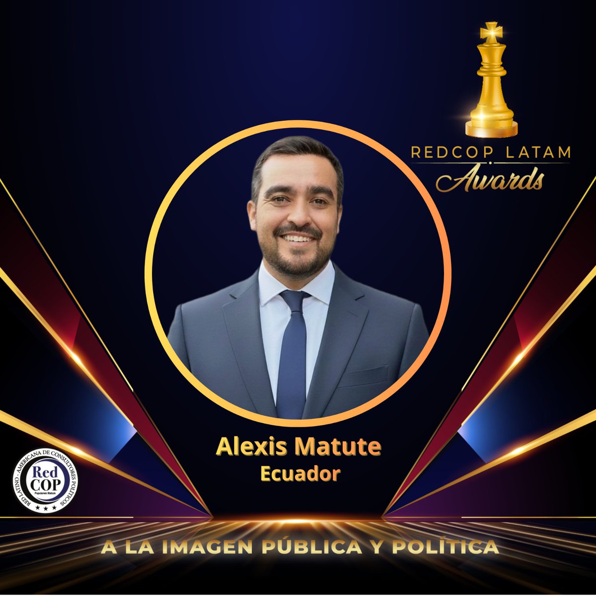 El Dr. Alexis Matute, en calidad de alcalde de #Quevedo esta nominado en los #redcopawards2026 en las siguientes categorías: Premio a Gestor público con mayor valor social; Gobiernos en Gestión de marca ciudad; Premio en Liderazgo en Proyectos Ciudadanos. #nominaciones