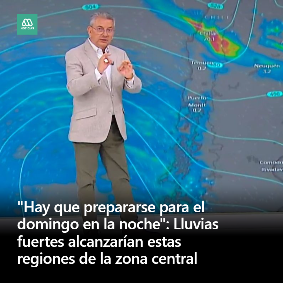 meganoticiascl's tweet photo. Un sistema frontal avanzará hasta la zona central hacia la noche de este domingo 15 de marzo. Dejaría precipitaciones fuertes en diversos sectores, principalmente en el sur y el centro sur. https://t.co/K3b4Y1uV4N