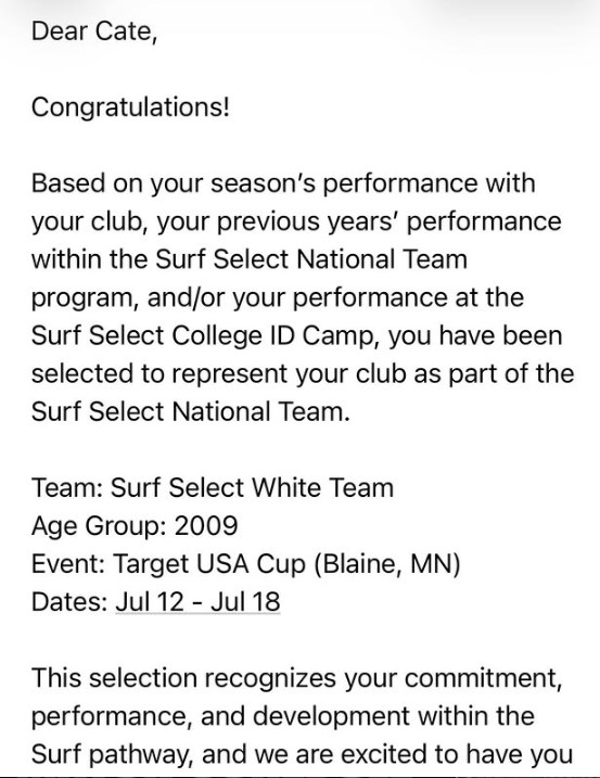 CGoodband09's tweet photo. Honored to have been selected for the Surf Select National team program. #SurfSelect #NewEnglandSurf https://t.co/jsdeQvjyfu