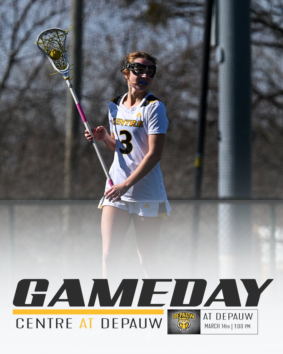 CentreAthletics's tweet image. Women's LAX plays at DePauw University today at 1 pm!!! #womenslacrosse #GameDayReady