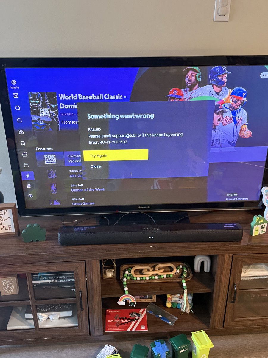BryanRose23's tweet photo. @Tubi @MLBONFOX @WBCBaseball what is this? #tubi https://t.co/Q5Wx8tdE8M