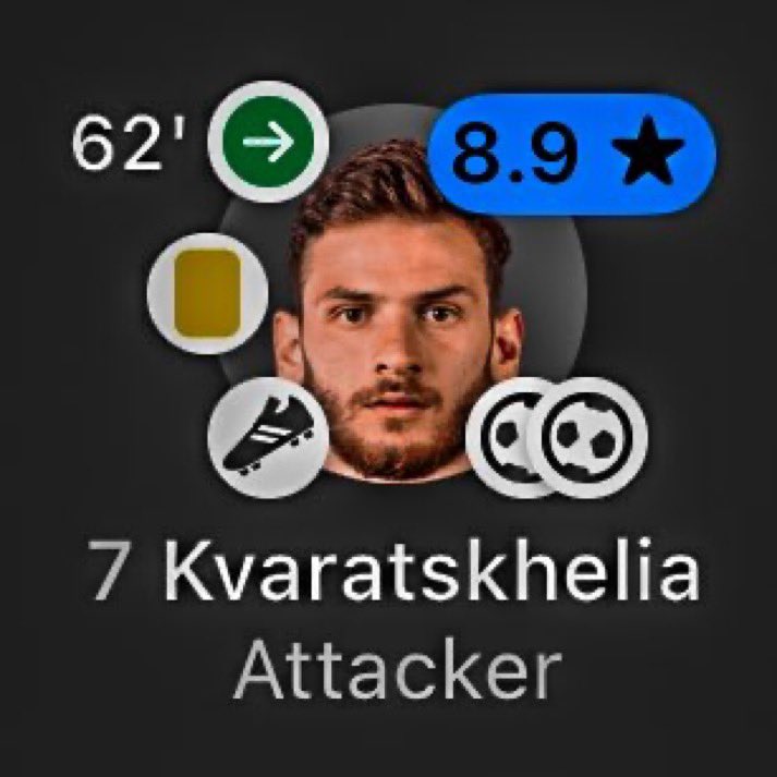 ayubafootball's tweet photo. 🇬🇪🥶 What a performance by Khvicha Kvaratskhelia (25) vs Chelsea… ⚡️

• Came on in the 62nd minute
• 100% pass accuracy (4/4)
• 100% shot accuracy (2 shots, 2 goals)
• 1 assist
• 1 chance created
• 1 big chance created

An unbelievable impact off the bench. 🔥 https://t.co/oC6aGMIE1Q