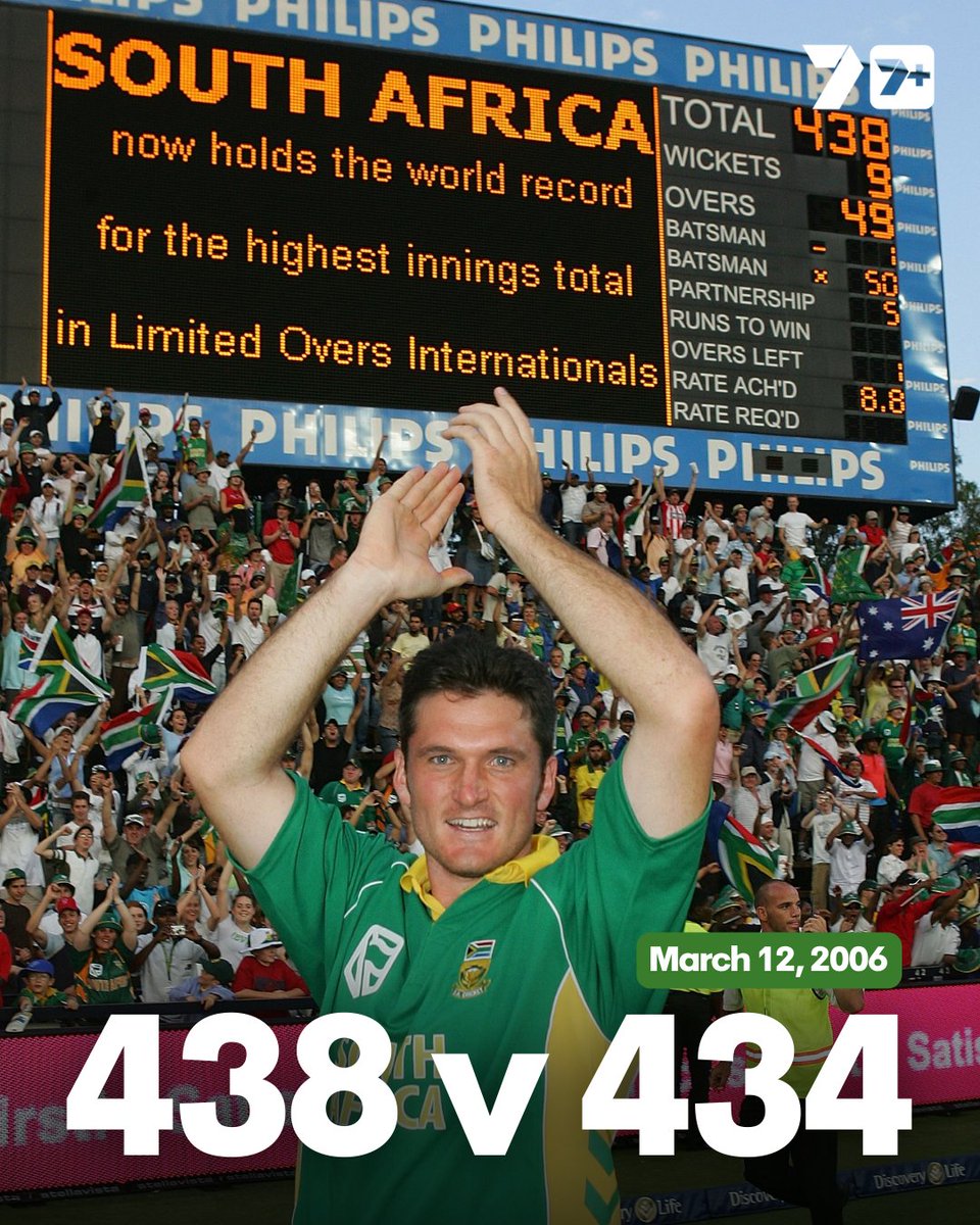 7Cricket's tweet photo. 20 years ago today...
The most iconic ODI of all time? https://t.co/qJ8BBvP79r