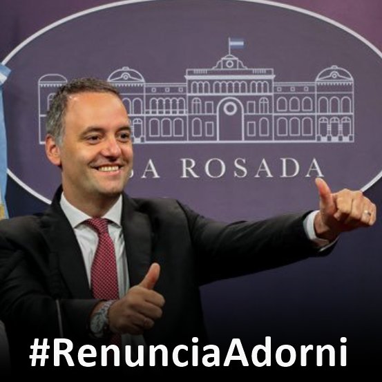 Vamos que sea TT 
#RenunciaAdorni