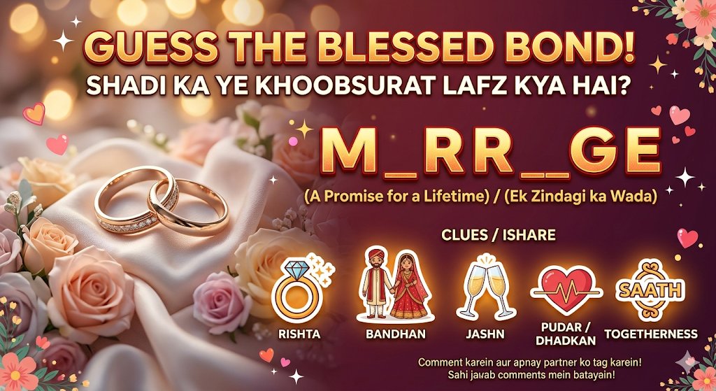 IrfanQuresi6zn's tweet photo. GUESS THE BLESSED BOND!
#TagYourPartner #CommentBelow #DailyPuzzle #FunGames #WeddingSeason2026 #Soulmate https://t.co/AGTIFFtyau