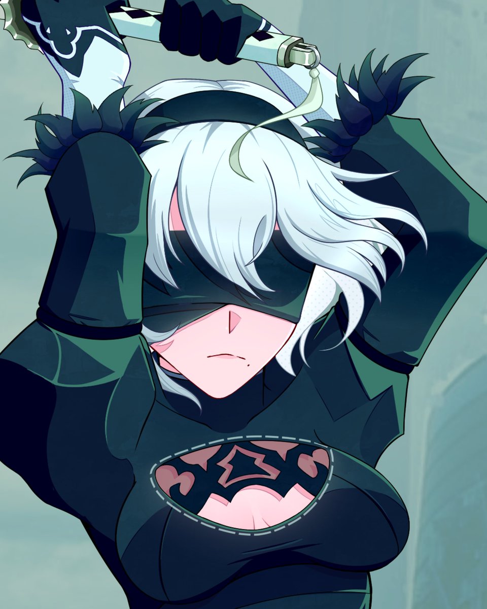 elNabart_'s tweet photo. ¡ 2B !

"Everything that lives is designed to end. Glory to Mankind."

#2b #NieRAutomata #fanart #NieR #DigitalArt https://t.co/836MSY1oKK