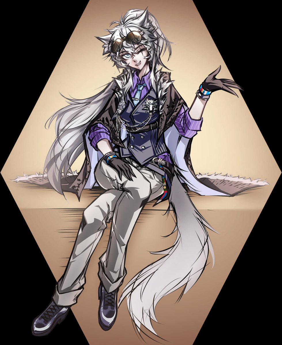 the lappland with pants, except they're over her boots this time