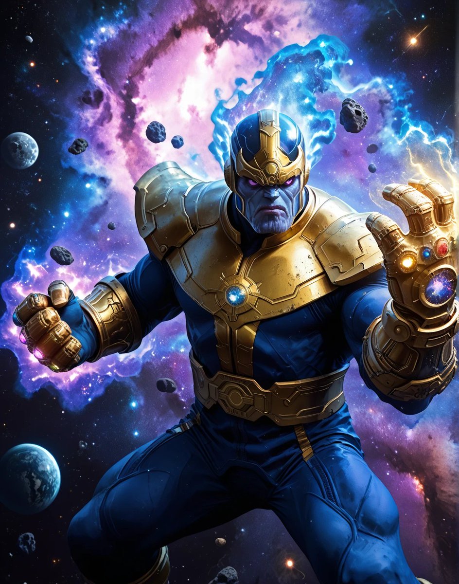 Angelus253's tweet photo. Thanos avec le Gant de l’Infini domine tout l’univers ! 💜📷🌌 Le Titan Fou est là, pierres qui brillent, énergie cosmique qui explose… un seul claquement de doigts et tout change.
Tu oserais l’affronter ou tu te soumets au Snap ?
#Thanos #GantDeLInfini #InfinityGauntlet #ThanosMarvel #InfinityWar #Endgame #Avengers #Marvel #TitanFou #MarvelVillain #CosmicVillain #InfinityStones #ThanosSnap #AIArt #AIGenerated #EpicVillain #MarvelArt #AIArtwork #Midjourney #FYP #Viral #Trending #Explore #MarvelFan #DarkseidMix #BadassVillain