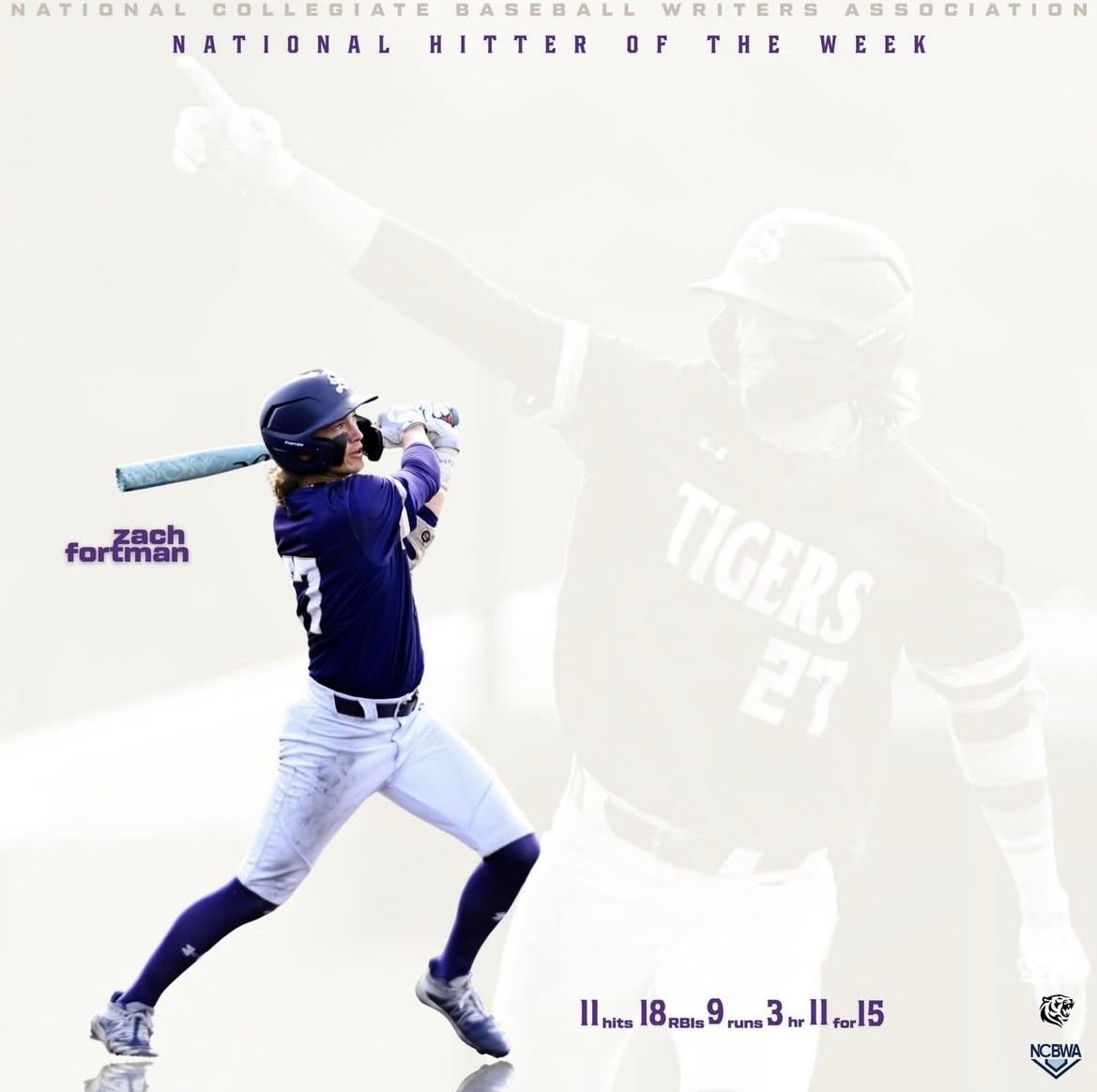 SewaneeBaseball's tweet photo. National Hitter of the Week! #YSR #GoTigers 🐅 https://t.co/7LKdO9rt6Y