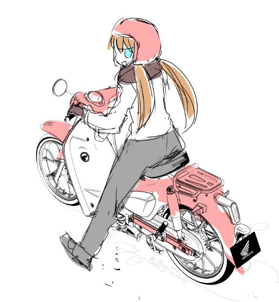 「バイク乗りたい欲を描くことで解決するスタイル。」|きんぎょにくのイラスト