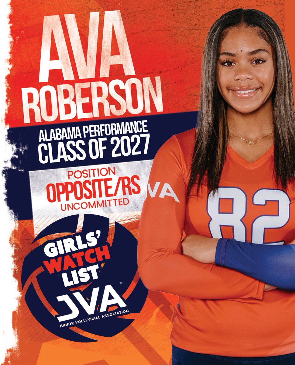 It is truly an honor to be recognized on the <a href="/jvavolleyball/">JVA</a> Girls’ Watch List.  Thank you to all my coaches and teammates at  @alabamaperformance that have made me better. @thompsonvolleyball