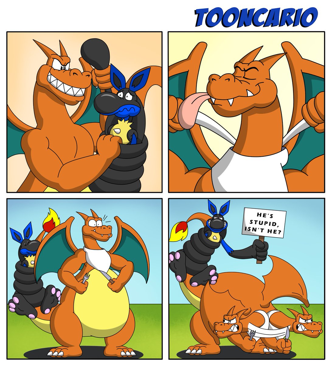 Toonizard proving to be a stupid predator.
New comic made by me.