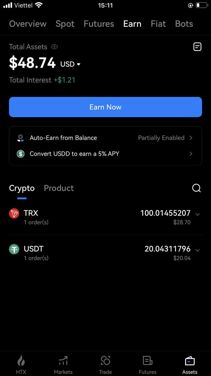 simitray6's tweet photo. @HTXCommunity The HTX Earn interface is nice and easy to use. Adding more flexible Earn products and better APY comparison features would make it even better. #HTX https://t.co/tTrZ8DR0eg
