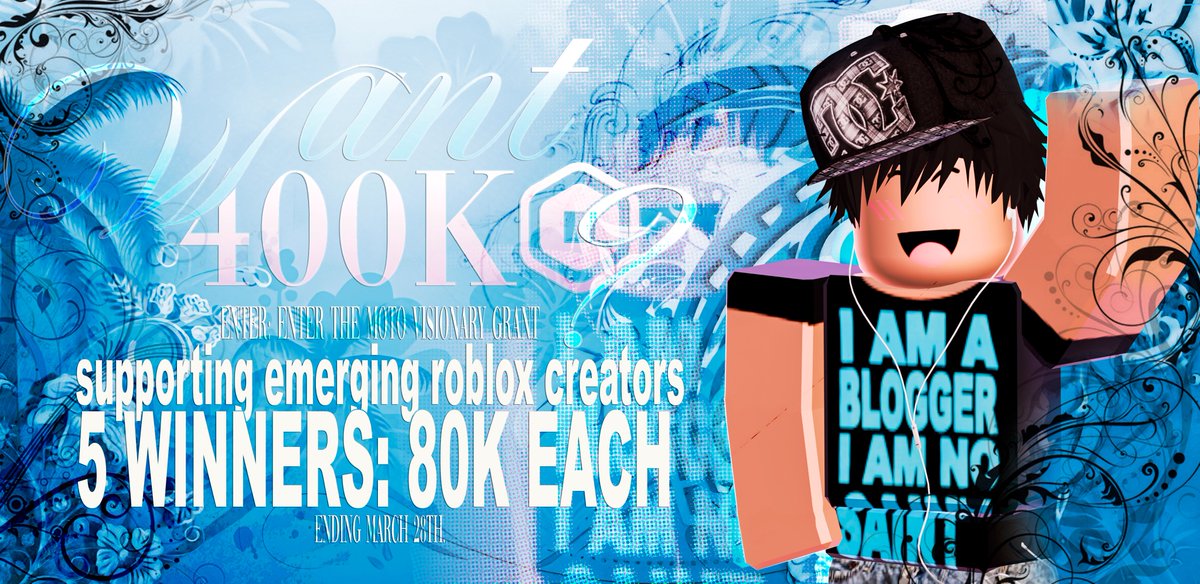 WANT 400K ROBUX?

Enter the MOTO Visionary Grant!
The prize has been raised to 80k Robux per winner - totaling 400k Robux! Thank you 
<a href="/raekaro/">raekaro</a>
😍⭐️

More information in the Google Form!
Additionally, the deadline is now March 28th!  forms.gle/iAXJLgME5JCH78…
#Roblox #RobloxDev
