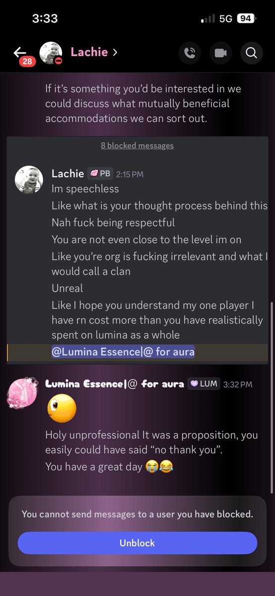 36Fredz's tweet photo. @PBLachie is this what professionalism in esports looks like? Mind you this conversation was also weeks ago, you need to grow the fuck up. https://t.co/qrGxUGQTM6