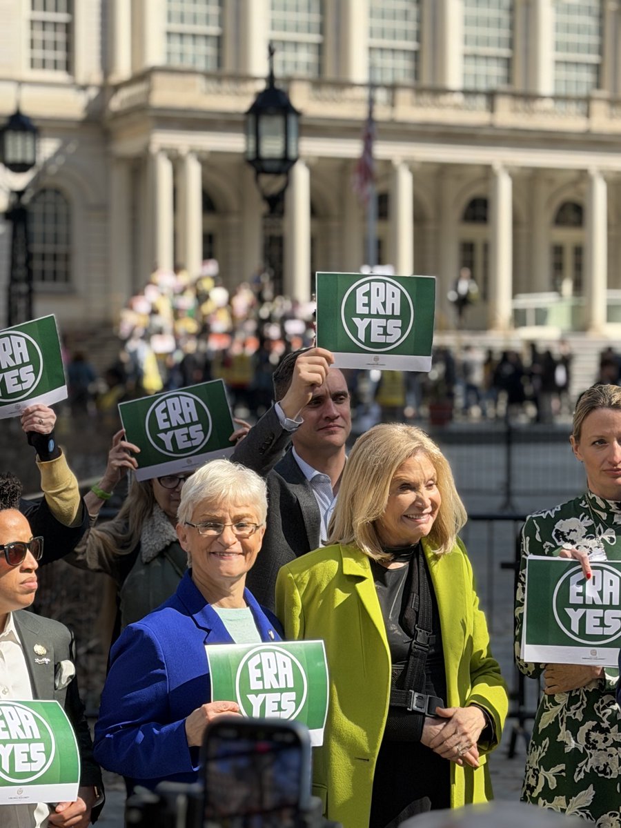 Great to stand with <a href="/vmmaloney/">Virginia Maloney</a> and the trailblazing <a href="/RepMaloney/">Carolyn B. Maloney</a> to support the NYC Council resolution calling for the passage of the ERA. This is a no-brainer and should have happened a long time ago!