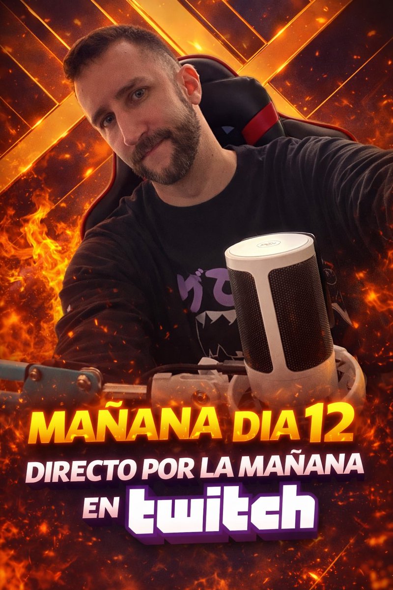xavidr11's tweet image. MAÑANA DÍA 12, POR LA MAÑANA #directo  EN #Twitch

OS ESPERO CHIC@S

twitch.tv/xaviidr

#streamercommunity 
#streaming 
#GamerLife 
#creadordecontenido