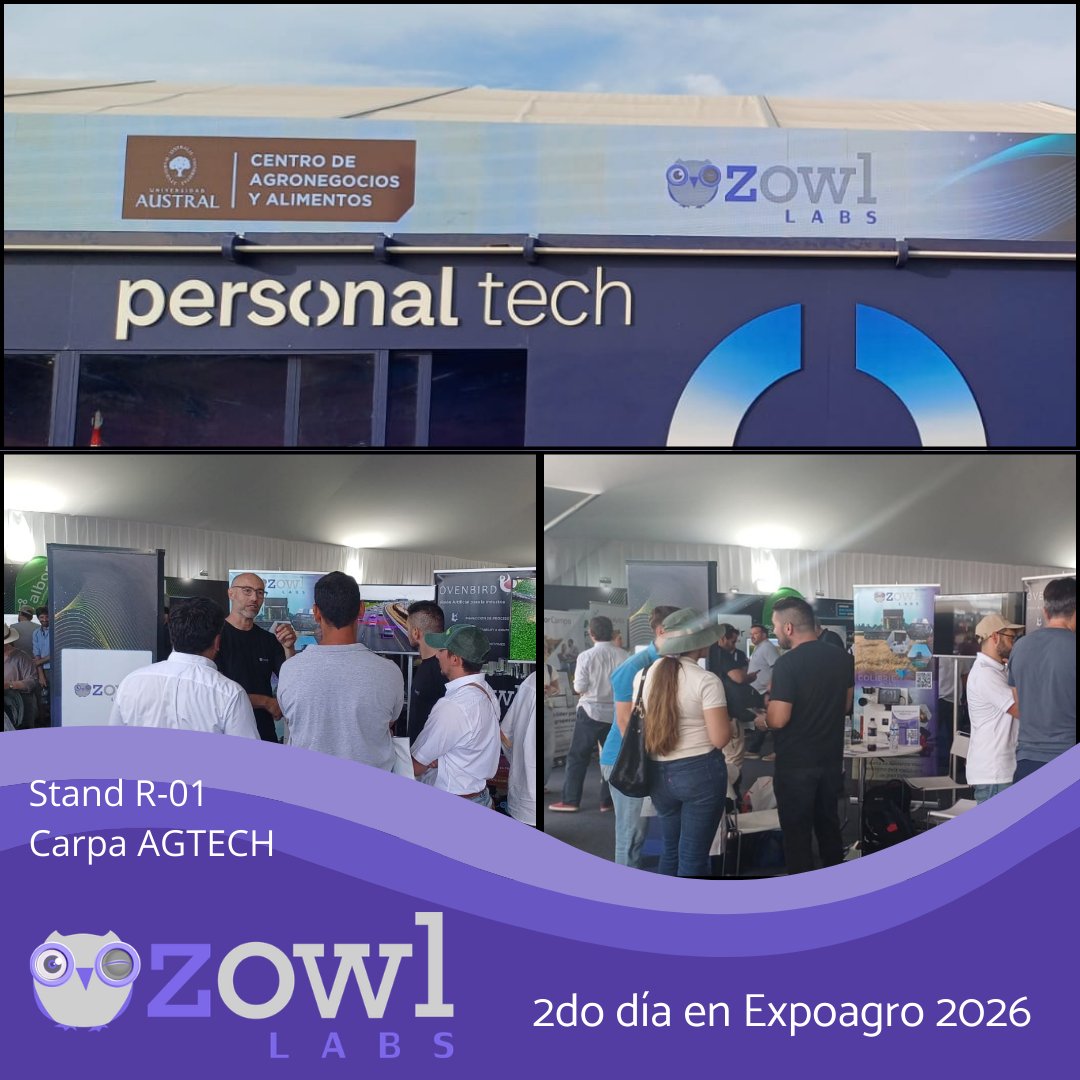 zowllabs's tweet photo. Estamos emocionados de compartir que hoy es nuestro 2do día de participación en el prestigioso evento de Expoagro 2026.
Nuestras soluciones de IA están transformando la manera en que la tecnología y la agroindustria se unen.
Estamos en el stand R-01 Carpa AGTECH.
¡Los esperamos! https://t.co/fdzeNYArbY