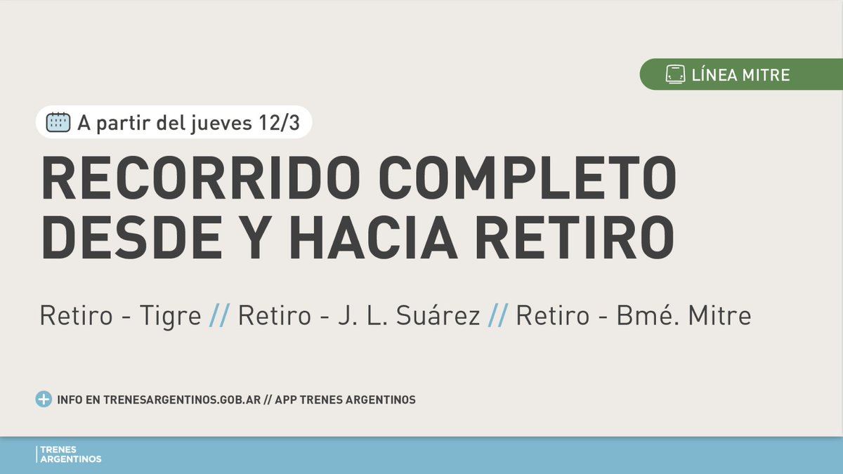 Info Tren Mitre tweet media